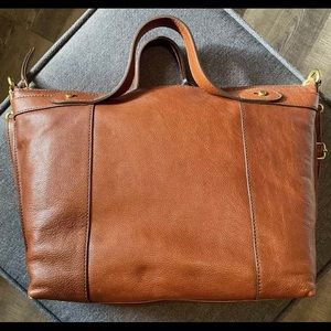 Fossil Sadie brown leather crossbody bag